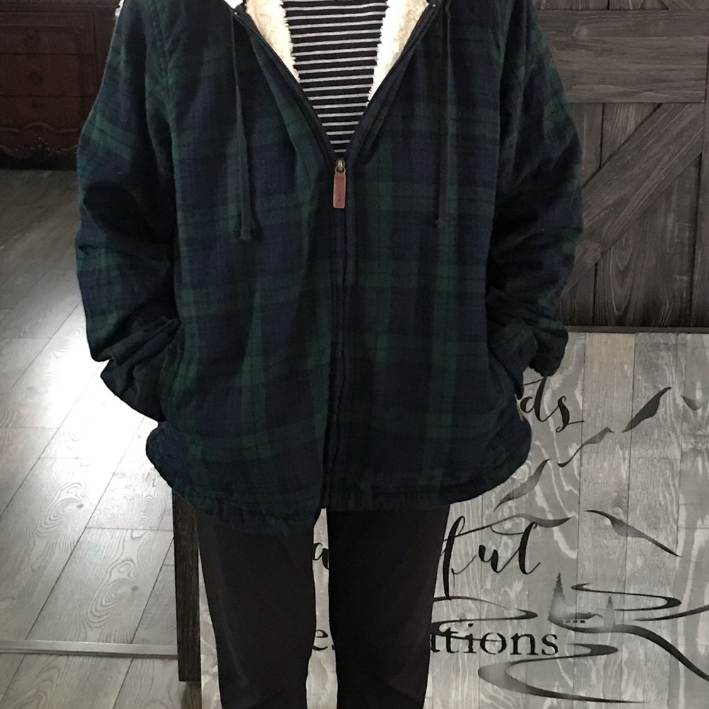 LL Bean Fleece Lined Jacket Large